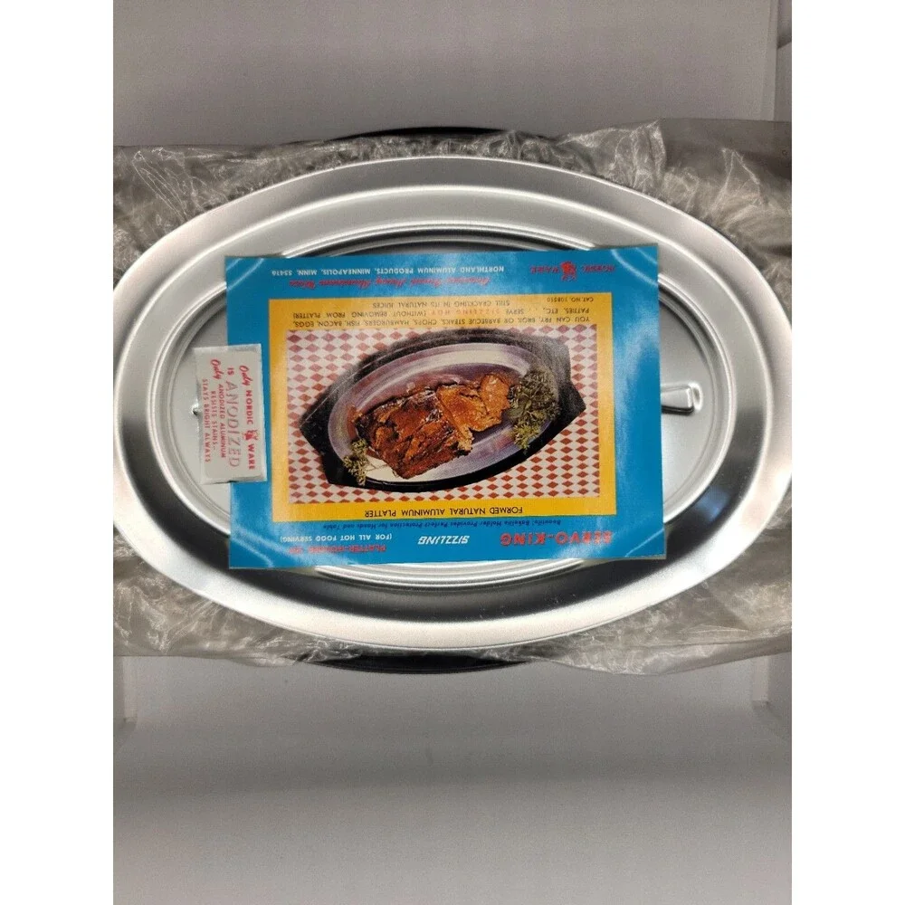 NEW Nordicware Premium Heat & Serve Sizzling Platter  set of 4